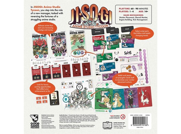 Jisogi Anime Studio Tycoon Brädspel 