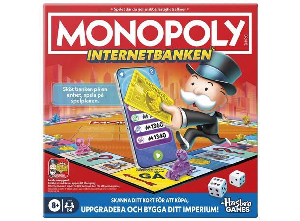 Monopoly Internetbanken Brädspel Svensk utgåva 