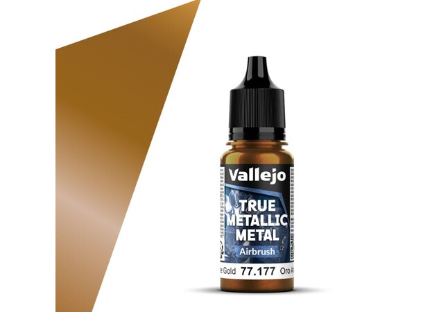 Vallejo True Metallic Airbrush Arcane Gold - True Metallic Metal 