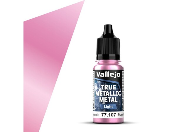 Vallejo True Metallic Light Crimson Magenta - True Metallic Metal 